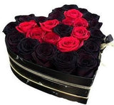 Black with Red Heart Box