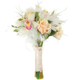 Blooming Feathers Bridal Bouquet - Flowers Box London