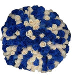 Blue and White Roses Bouquet