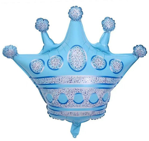 Blue Crown Balloon - Flowers Box London