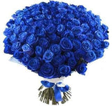 Intensive blue rose bouquet