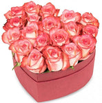 Blush Roses Heart Box