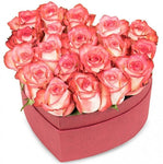 Blush Roses Heart Box