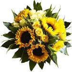 Bouquet of Sunflowers and Roses