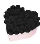 Box of Luxury Black Roses - Flowers Box London
