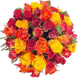 Bright Colored Roses Bouquet