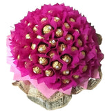 Bright Pink Lovely Chocolate Bouquet - Flowers Box London