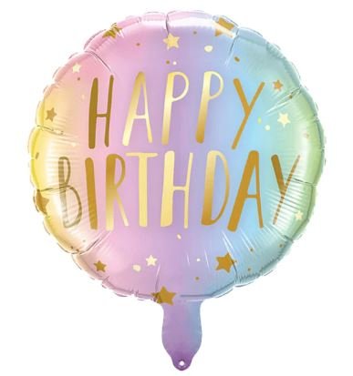 Bright Rainbow Balloon Happy Birtday Balloon 18inch - Flowers Box London