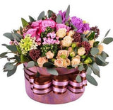 Brightly Coloured Hat Box - Flowers Box London