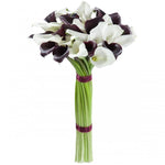 Burgundy and White Glamour Bouquet