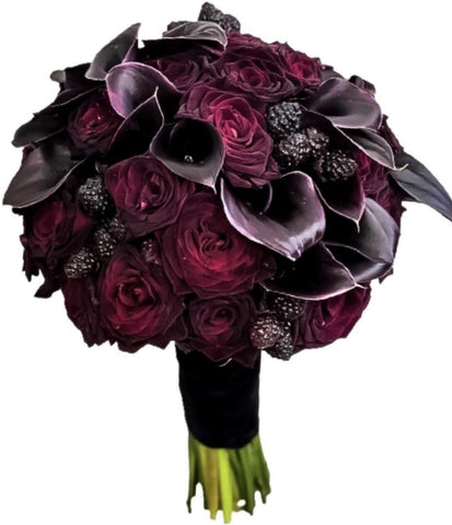 Burgundy Bridal Bouquet - Flowers Box London