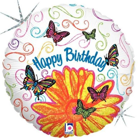 Butterfly Birthday Balloon (18in)