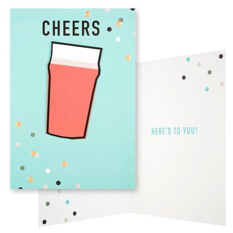 Card Cheers Here's To You! - Flowers Box London