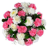 Carnations with Gypsophila Bouquet - Flowers Box London