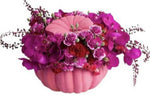 Cerise Flowers Pumpkin Arrangement - Flowers Box London
