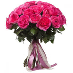 Cerise Luxury Garden Roses Bouquet - Flowers Box London