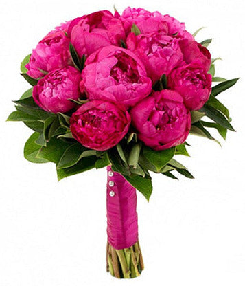 Cerise Peony Bridal Bouquet