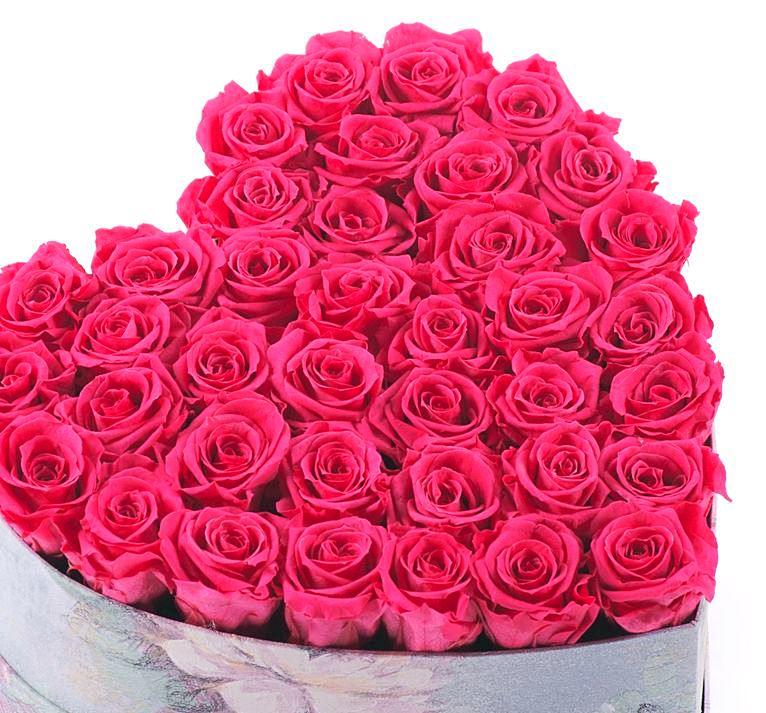 Cerise Pink Roses Cerise Roses Box by Flowers Box London β Same-Day Delivery in London ...