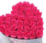 Cerise Roses Box - Flowers Box London
