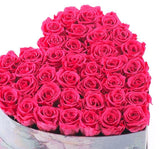 Cerise Roses Box - Flowers Box London