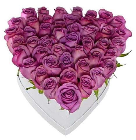 Cerise Roses Heart Box