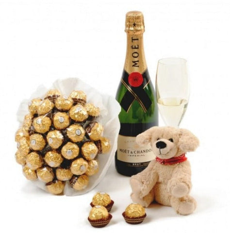 Chocolate Bouquet with Champagne