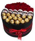 Chocolate Roses with Nutella or Jams Hat Box - Flowers Box London