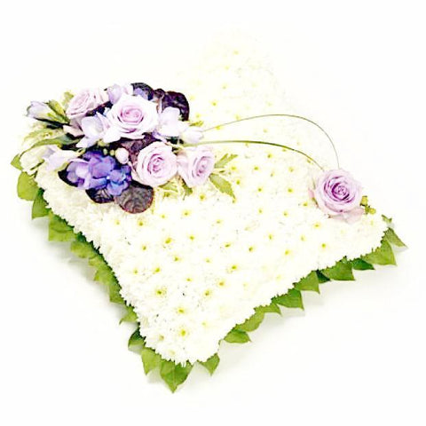Classic Cushion & Purple Corsage - Flowers Box London