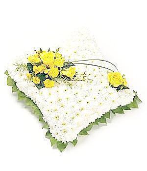 Classic Cushion & Yellow Corsage - Flowers Box London