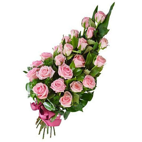 Classic Pink Roses Sheaf - Flowers Box London