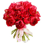 Classic Red Peonies Bouquet - Flowers Box London