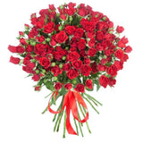 Classic Red Spray Roses Bouquet - Flowers Box London