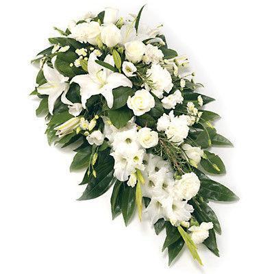 Classic White Funeral Spray - Flowers Box London