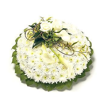 Classic White Posy with White Corsage