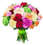 Colourful carnations in the bouquet
