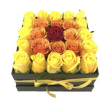 Colored Roses Cube Signature Box