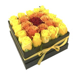 Colored Roses Cube Signature Box