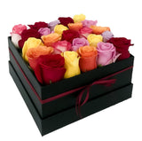 Colored Roses Signature Box - Flowers Box London