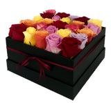 Colored Roses Signature Box - Flowers Box London