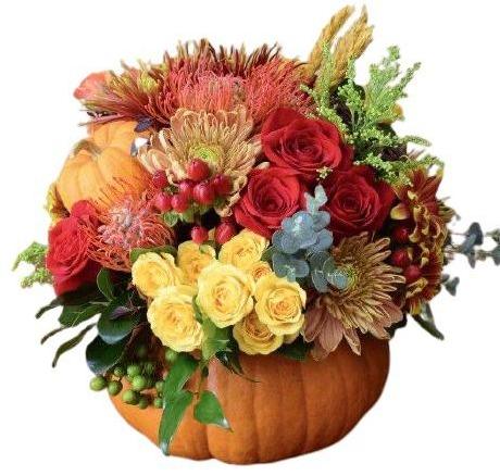 Colorful Pumpkin Arrangement - Flowers Box London
