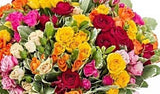 Coloured Rain of Flowers Hat Box