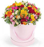 Coloured Rain of Flowers Hat Box