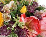 Crimson & Gold Elegance Bouquet - Flowers Box London