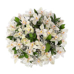 Cymbidium with Gypsophila Basket