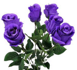 Dark Purple Preserved Rose Stems