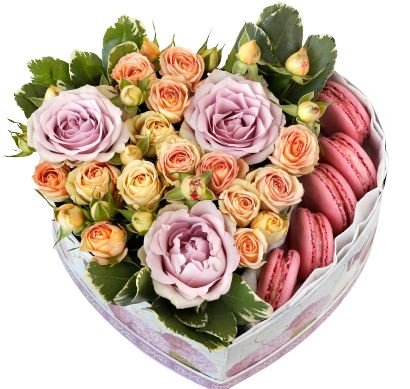 Delicious Box with Macaroons - Flowers Box London