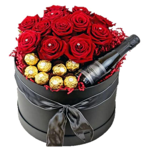 Diamond and Roses Gift Box - Flowers Box London