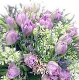 Double Lavender Tulips and Lilac Bouquet - Flowers Box London