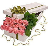Dozen Pink Roses Luxury Box