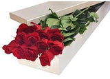 Dozen Red Roses Luxury Box - Flowers Box London
